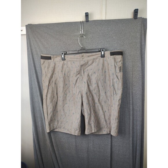 Flylow Shorts Men's 2XL All Over Print Adj Waist Brown Hiking - Picture 2 of 9